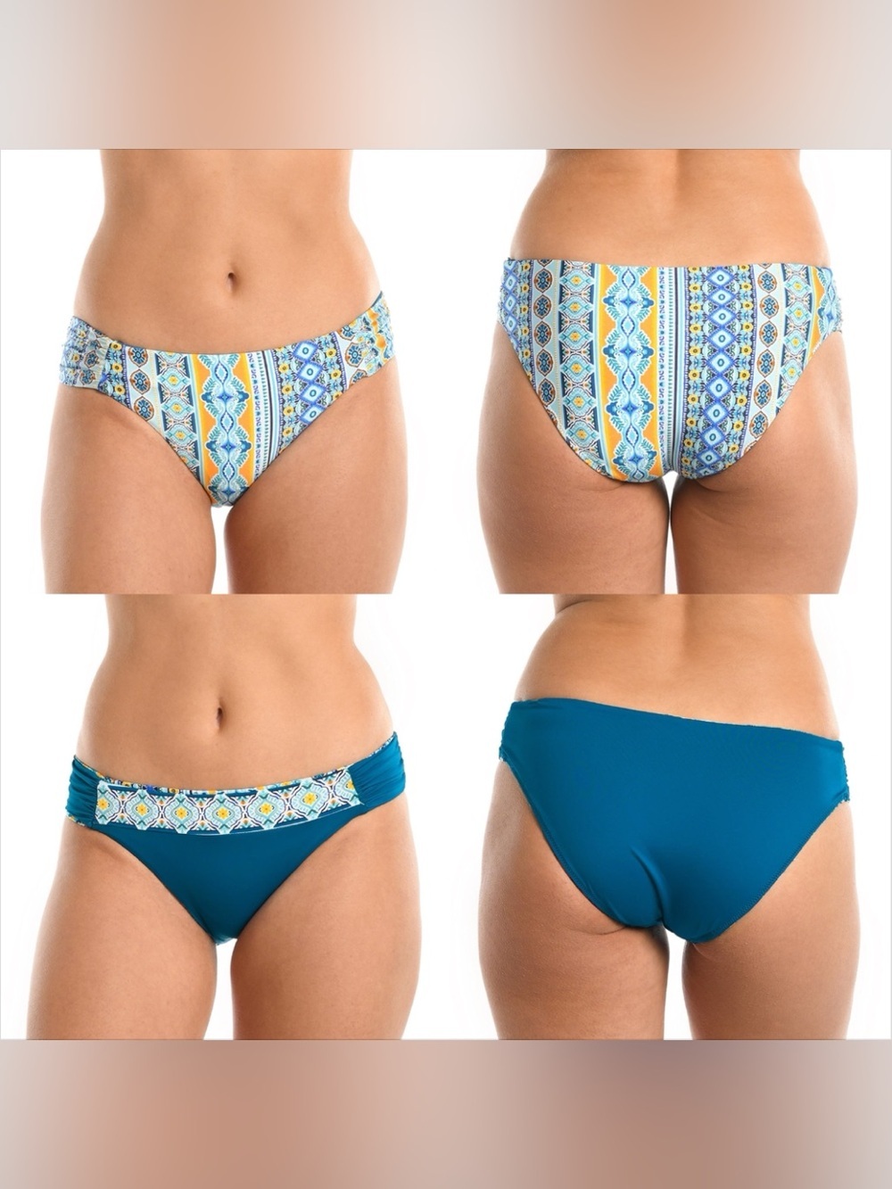 La Blanca Scarf Reversible Tab UPF  50+ Bikini Bottoms.
Size 10